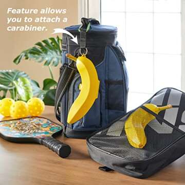 Banana Saver On The Go, Lunch Box Ready Banana Case (Without Carabiner) Yellow Small