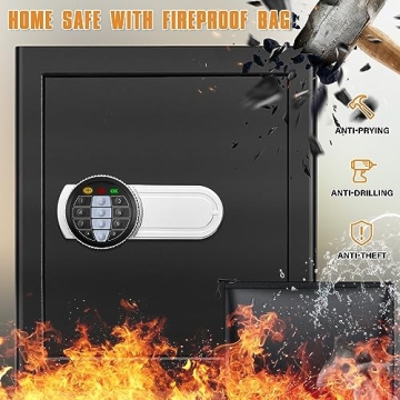 Large Capacity Fireproof Waterproof Safe Box with Keypad
