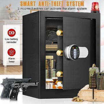 Large Capacity Fireproof Waterproof Safe Box with Keypad