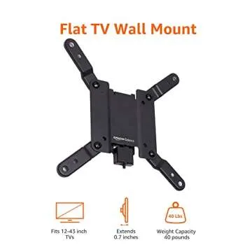 Amazon Basics TV Wall Mount fits 12-Inch to 40-Inch TVs and VESA 200x200
