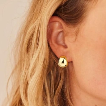 Hypoallergenic Chunky Gold Hoop Earrings for Women