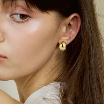 Hypoallergenic Chunky Gold Hoop Earrings for Women