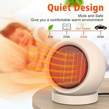 Coolfor PTC Ceramic Space Heater Fast Quiet Safe