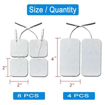 TENS Unit Replacement Pads - Compatible with AUVON and TENS 7000 Unit - Durable Self-Adhesive Electr...