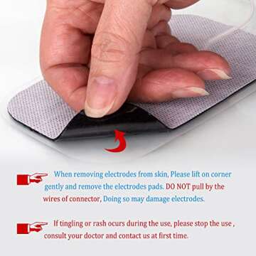 Durable TENS Unit Replacement Pads - Self-Adhesive Combo 12 Pcs