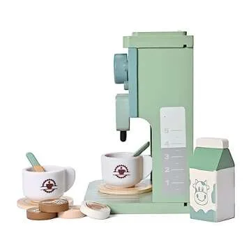 Wooden Coffee Maker Toy for Kids Educational Fun