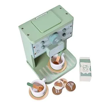 Wooden Coffee Maker Toy for Kids Educational Fun