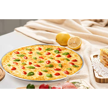 P&P CHEF 13½ Inch Stainless Steel Pizza Pan Set - Versatile & Durable