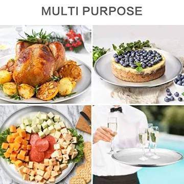 P&P CHEF 13½ Inch Stainless Steel Pizza Pan Set - Versatile & Durable