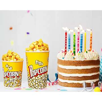 MyLifeUNIT Popcorn Boxes, 32 OZ Paper Popcorn Containers for Party and Movie Night (20 Pack)