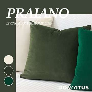 Luxury DOMVITUS Velvet Pillow Covers Set of 2 for Home