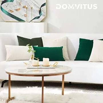 Luxury DOMVITUS Velvet Pillow Covers Set of 2 for Home