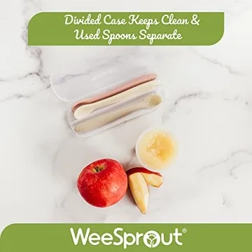 WeeSprout Silicone Baby Spoons for Safe Infant Feeding