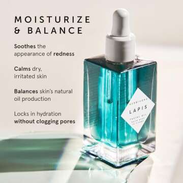 HERBIVORE Lapis Blue Tansy Face Oil – Skin-Balancing Moisturizer for Oily, Acne-Prone Skin | Redne...
