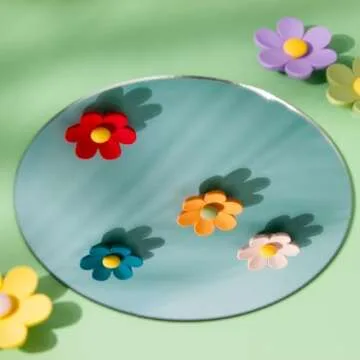 SUNURS Colorful 3D Flower Magnets for Fridge & Office