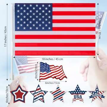 Celebrate Patriotism with Tugaizi American Car Flags and Magnets Set