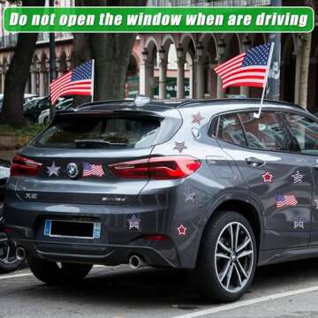 Tugaizi American Car Flags and Magnets Set