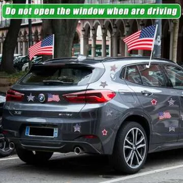 Tugaizi American Car Flags and Magnets Set