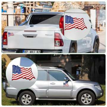 Tugaizi American Car Flags and Magnets Set