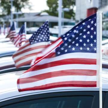 Tugaizi American Car Flags and Magnets Set