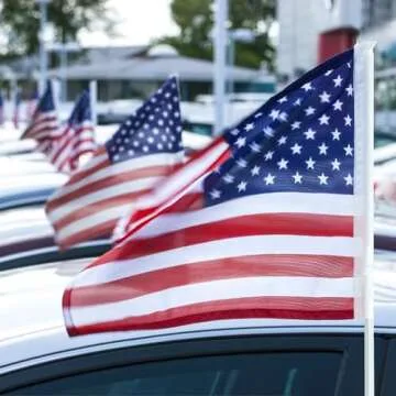 Tugaizi American Car Flags and Magnets Set