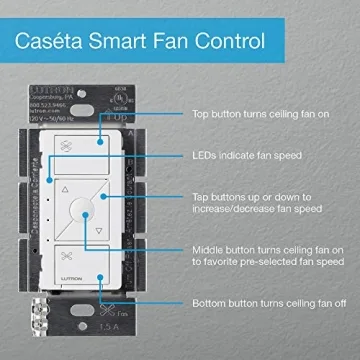 Lutron Caseta Fan Speed Switch for Smart Home Control