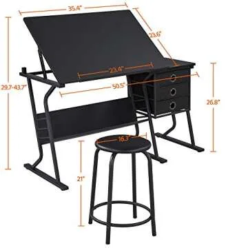 Versatile Yaheetech Drafting Table for Artists and Creatives