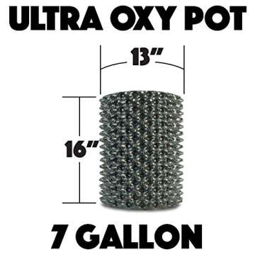 Ultra Oxy Pot Indoor/Outdoor Super Air-Pruning Black Planter - 7.5 Gallon - 10-Pack