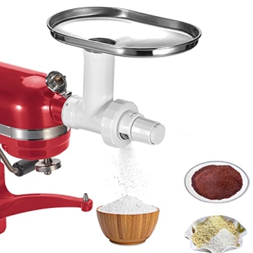 Premium Grain Mill Attachment for KitchenAid Stand Mixer – Adjustable Grind for Flour, Corn, Coffe...