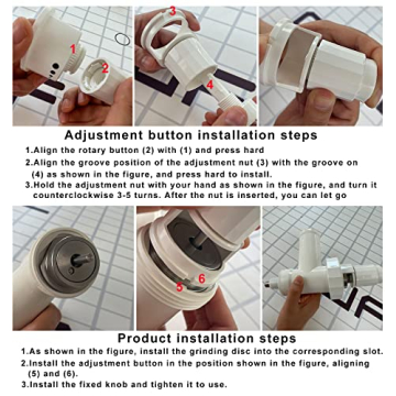 Grain Mill Attachment for KitchenAid Mixer with Adjustable Size