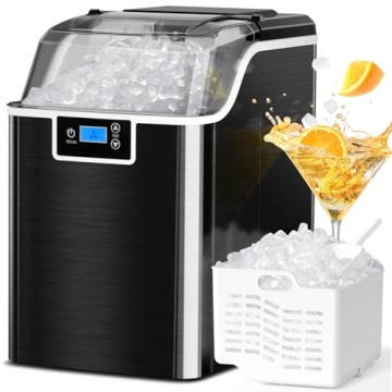 ZAFRO Nugget Ice Makers Countertop,45lbs/Day Pebble Ice Maker Machine with Self-Cleaning,24hrs Timer...