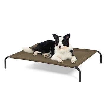 Bedsure Large Elevated Cooling Outdoor Dog Bed - Raised Cots for Large Dogs, Portable Indoor & Outdo...