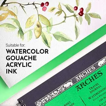 Arches Watercolor Travel Journal 6x10 Natural White