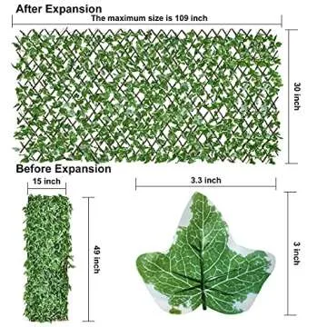 DearHouse Faux Ivy Privacy Screen for Indoor Outdoor Use