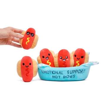 WHAT DO YOU MEME? Emotional Support Hot Dogs – Emotional Support Plushies, Cute Stuff & Funny Gifts by Relatable