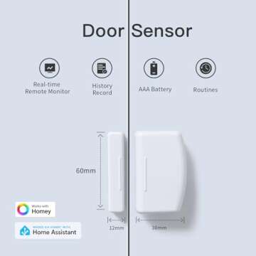 THIRDREALITY Zigbee Contact Sensor, Door and Window Monitor, Home Automation, Works with Home Assist...