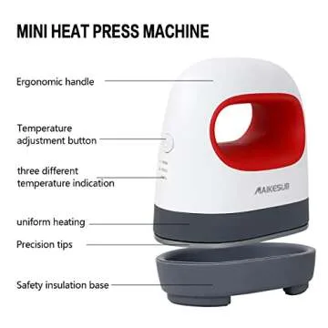 MAIKESUB Mini Heat Press - Perfect for Customized Crafts!