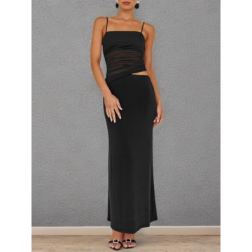 Fisoew Women's Summer 2 Piece Skirt Dress Set for All Occasions