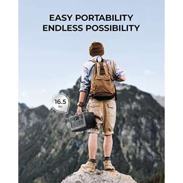 BLUETTI Portable Power Station EB55, 537Wh LiFePO4 Battery Backup w/ 4 700W AC Outlets (1400W Peak), 100W Type-C, Solar Generator for Outdoor Camping, Off-grid, Blackout (Solar Panel Optional)