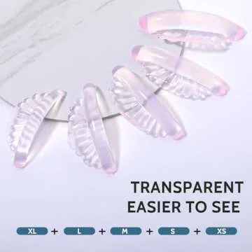 COMNICO 10 Pcs 5 Sizes Lash Lift Pads Self-Adhesive Super Soft Shell Pink Lash Perming Curler Shield Pads Reusable Professional Silicone Eyelash Curlers for All Eye Shapes Lash Lifting