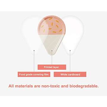 Patty Both 24 Pcs Ice Cream Party Plates,10'' Disposable Paper Plates for Summer Ice Cream Theme Birthday Baby Shower Wedding Family Activities Party Supply Decorations