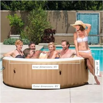 Intex PureSpa 6 Person Bubble Massage Hot Tub Spa Set