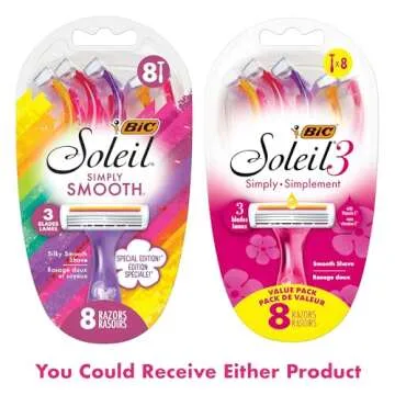 BIC Soleil Simply Smooth Razors, 8 Piece Set for Women