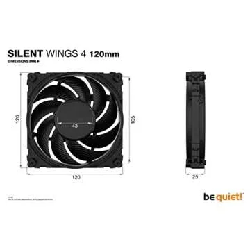 be quiet! Silent Wings 4 120mm 1600 RPM Premium Low Noise Cooling Fan | 3-Pin | BL092