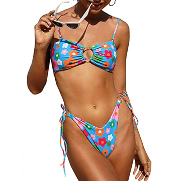 Stylish BIKINX Women's Floral Print Bikini Swimsuit Set