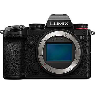 Panasonic Lumix S5 Mirrorless Camera (DC-S5BODY) + Panasonic Lumix S 24-105mm Lens + 64GB Memory Card + Color Filter Kit + Lens Hood + Bag + Card Reader + LED Light + More (Renewed)