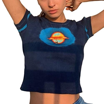 Vintage Graphic Crop Top for Women | Trendy E-Girl Style
