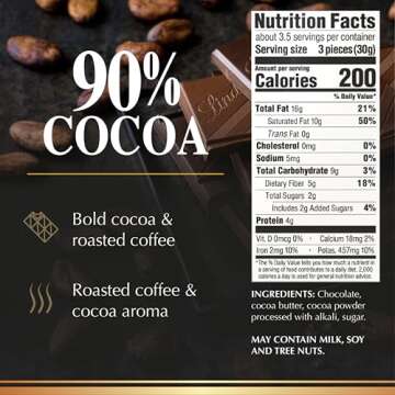 Lindt 90% Cocoa Dark Chocolate Bar - A Luxurious Treat