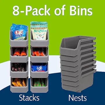 ReadySpace Plastic Storage Bins for Organized Living