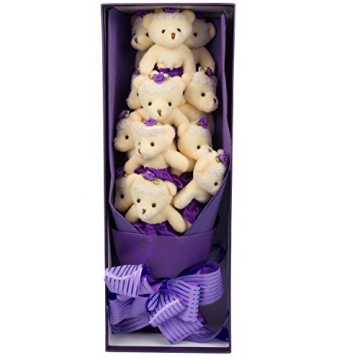 Deluxe Purple Love Bear Bouquet - Unique Gift for All